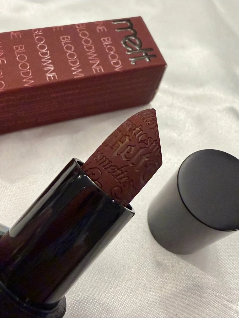 Melt Cosmetics Lipstick BLOODWINE Ultra Matte Shade USA Made New Dark Red Vamp
